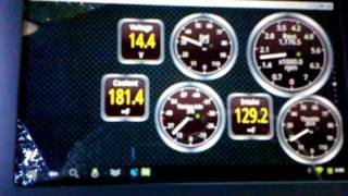 OBDII Torque app running on Nook Color with GPS tethering screenshot 1