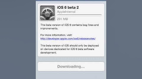 IOS 6 Beta 2 installation