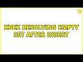 Knex resolving empty set after insert