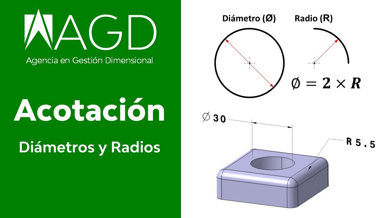 Acotado | Parte 3 | Acotación de Diámetros y Radios
