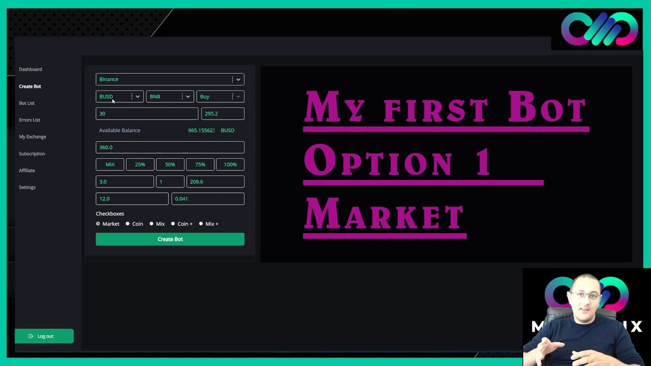 My first Bot Option 1 Market - YouTube