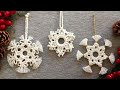 DIY ❄COPOS de NIEVE❄ en MACRAME (paso a paso) | DIY Macrame Snowflake