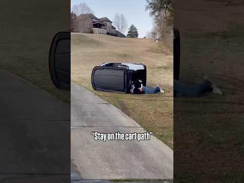 When the pro shop tells you to keep it on the cart path