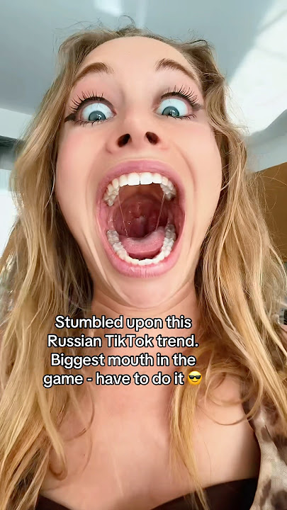 RUSSIAN big MOUTH TikTok trend ‼️ #cringe #meme #funny