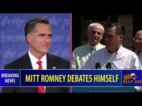 Mitt Romney debates himself