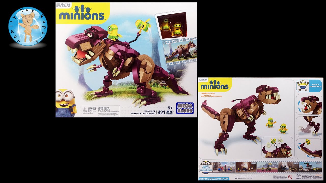 Mega Bloks Minions Movie Dino Ride CPC51 Stop Motion Animation Build - Family Toy Report