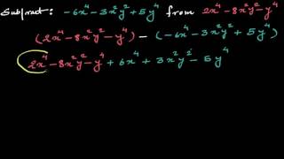 Subtracting polynomials: two variables challenge (Hindi) | Class 7 (India) | Khan Academy