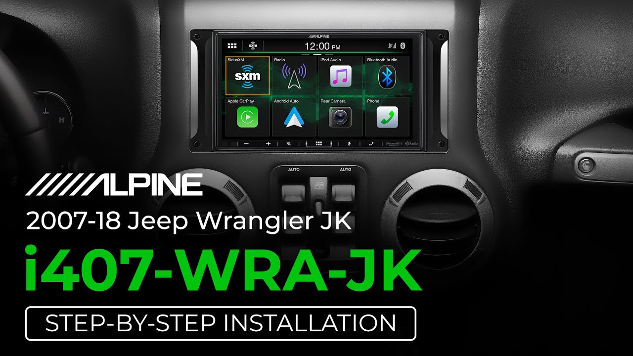 Alpine | i407-WRA-JK | Step-by-Step Installation Tutorial for Jeep Wrangler  JK - YouTube