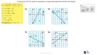 homework video for lesson 4 2; Writing Equations in Point Slope Form
