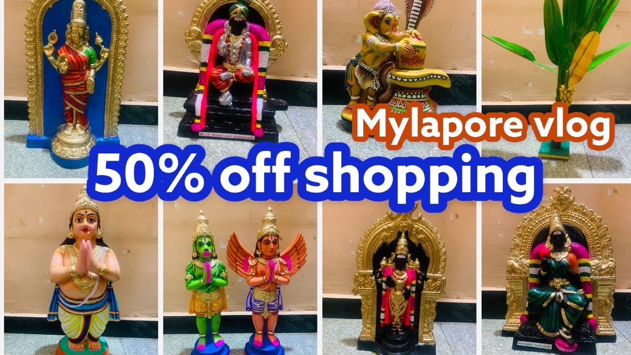 Mylapore vlog| நானும் என் தம்பியும் | best time to buy golu bommai | lifeல first time பார்த்த பொம்மை