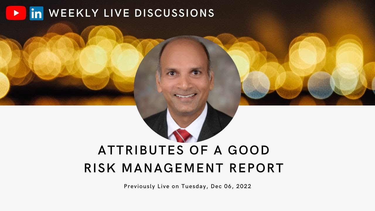 Attributes of a good risk management report - YouTube