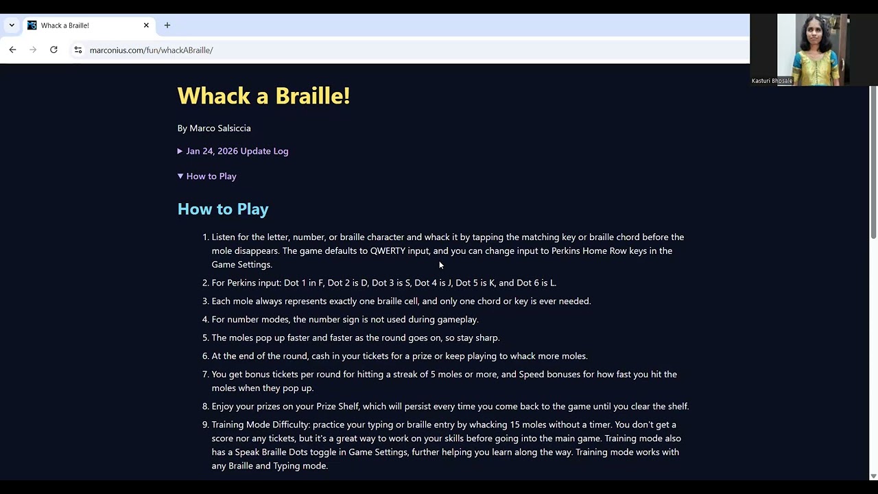 Learn Braille at Home with FUN Audio Game 🎧 | Accessible Braille Learning Using Screen Reader