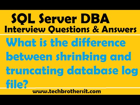 SQL Server | What is the difference between shrinking and truncating database log file