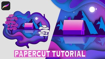 Cut Paper Effect in Procreate - Landscape Illustration Tutorial