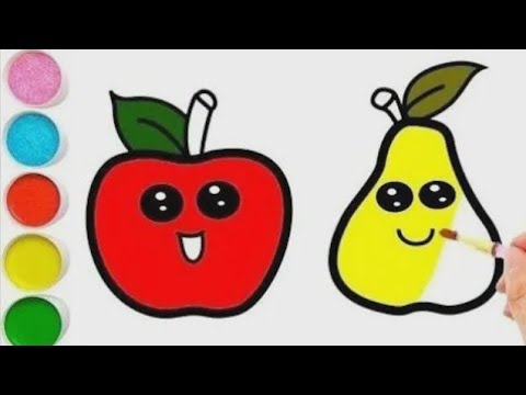Bolalar uchun mevalarni chizish/Drawing fruits for children/Рисование ...