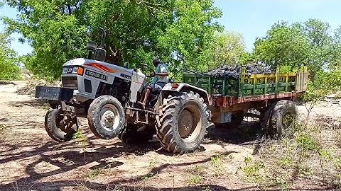 Eicher 551 Tractor fully loaded by JCB 3DX machine | JCB Tractor videos | Come to my Village