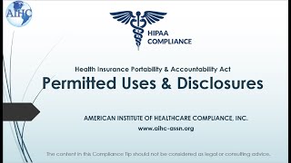 HIPAA #4 Permitted Uses and Disclosures