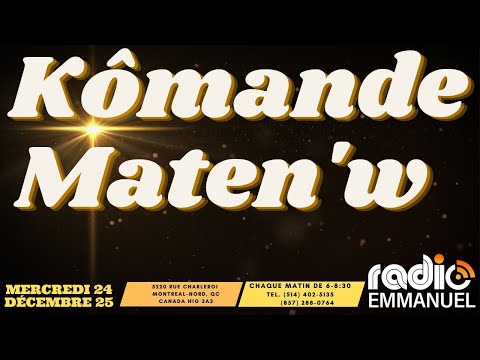 KÔMANDE MATEN W RADIO EMMANUEL PIERRE BINSE ROCHE