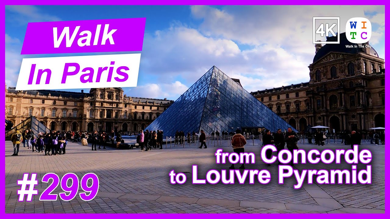 From Concorde to Louvre Pyramid, Paris, France | Walk In Paris