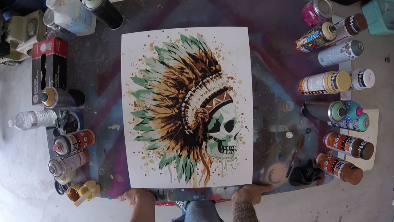 Spray Paint Stenciling