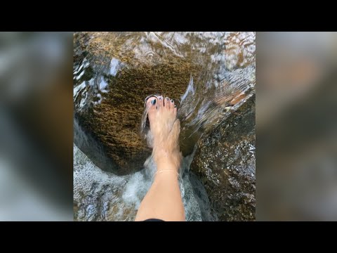 feet in running river ASMR
