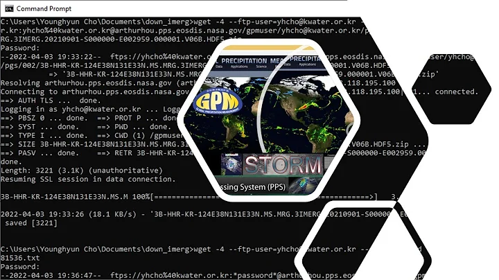 Wget for downloading GPM IMERG dataset, Part 1/2 (PPS STORM, FTPS)