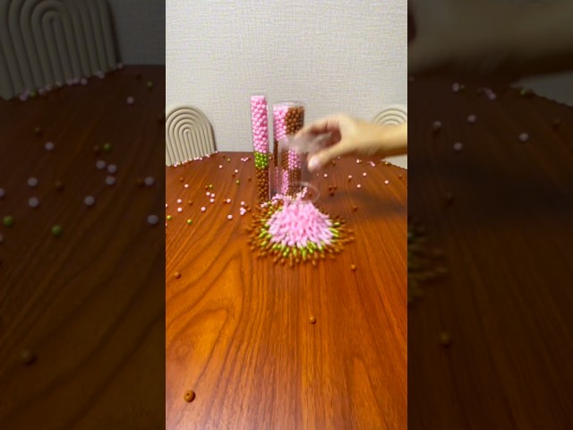 Reverse marble ASMR #satisfying #odlysatisfying #asmr #shortsfeed #reverse  #beads #relaxing
