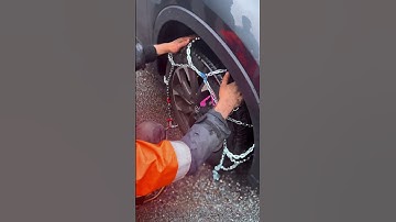 How to put snow chain on tires. #snowchain #removechain #mountains #snowroad #melbourne #australia