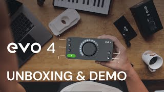 Audient EVO 4 UNBOXING, BUTTON SOUNDS AND DEMO | SONAMTUBE