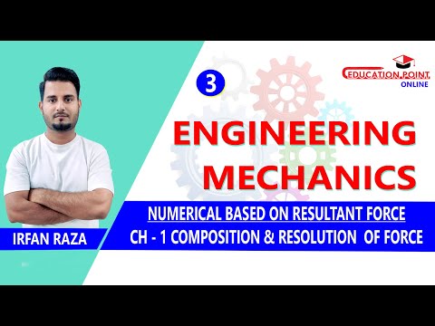 Lec 3 | Numerical Based on Resultant Force | Composition & Resolution of Forces | Engg Mechanics