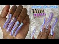 JOSLOVE GEL LINER NAIL ART KIT | Purple and Blue Abstract Nails