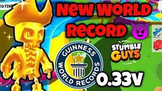 New World Record In Super Slide 0.33v ? | Stumble Guys