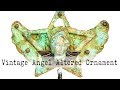 Mixed Media Christmas Angel Ornament- Altered Julie Nutting Chipboard Ornament