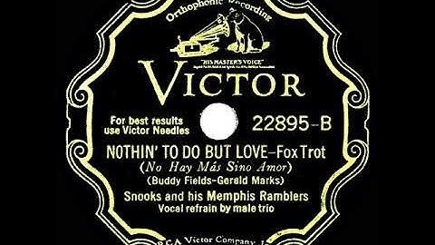 1931 Snooks & his Memphis Ramblers - Nothin’ To Do But Love (with vocal trio)