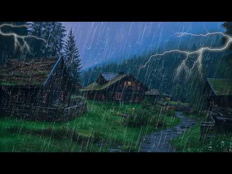 Sueño Profundo Perfecto Durante Noche Lluviosa - Sonidos De Lluvia Intensa Para Dormir y Truenos