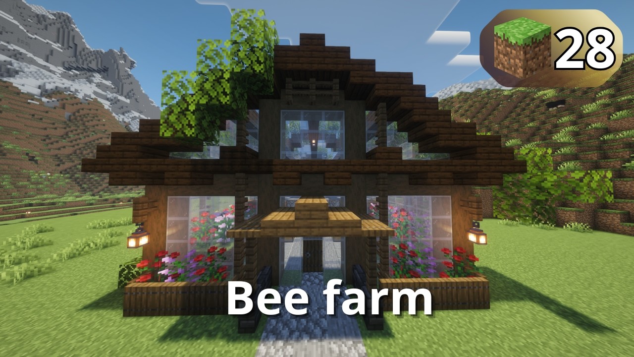 I Built a Bee Farm in My Survival World (#28) - YouTube