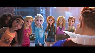 Disney princess saves Ralph scene -ralph breaks the internet