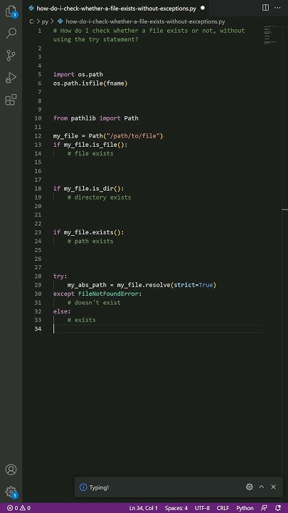 python - How do I check whether a file exists without exceptions? - YouTube