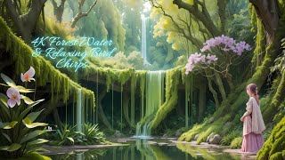 Healing Sounds of Nature: 4K Forest Water \& Relaxing Bird Chirps | Soothing Music for Sleep