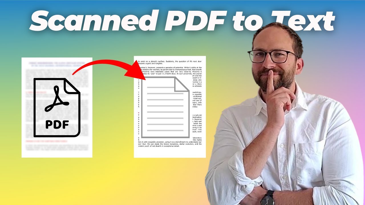How to Convert Scanned PDF to Searchable and Editable Text | OCR PDF ...