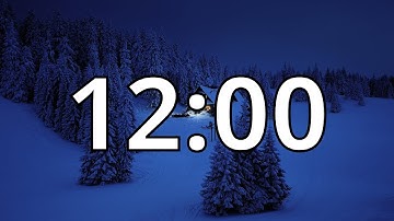 12 Minute Winter Countdown Timer With Music and Alarm (Simple Beep)