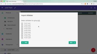 Adding athletes to your team