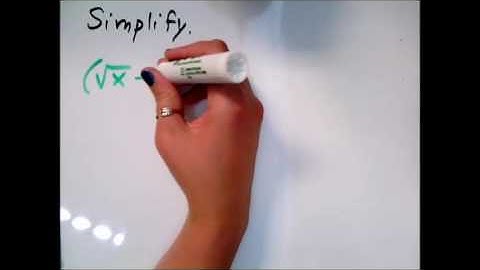 Special products of radical expressions, conjugates and squaring