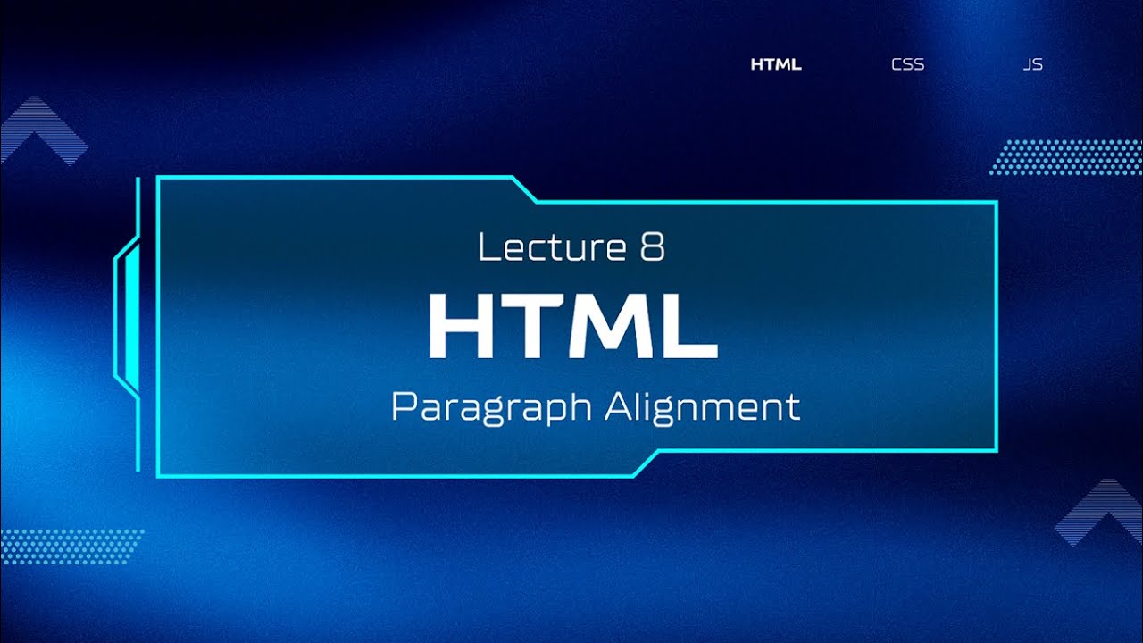 Paragraph Alignment in HTML | Lecture 8 | GIT Padrauna | HTML Full ...