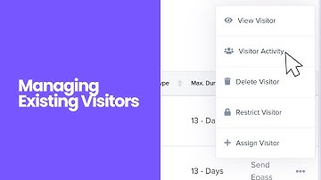 Resident Web Portal | Managing and Making Changes to Existing Visitors in the Web Portal