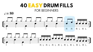 40 Easy Drum Fills for Beginners — Play-Along Exercises 🥁