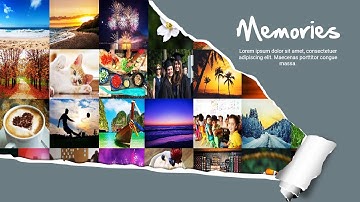 Photo Album with Torn Paper Effect in PowerPoint. Tutorial No. 864