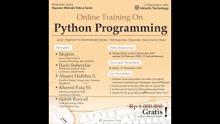 [Python Online Training] Pertemuan 5: Do statistics using programming (in Python)