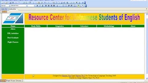 MS Frontpage tutorial Part 3 Decorate the template page