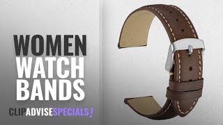 10 Best Selling WOCCI Women Watch Bands [2018 ]: WOCCI 20mm Vintage Leather Watch Band with 18mm